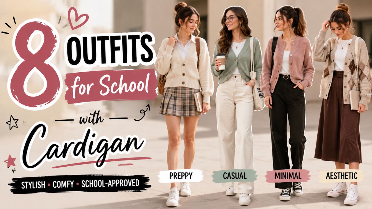 8 Outfits for School With Cardigan