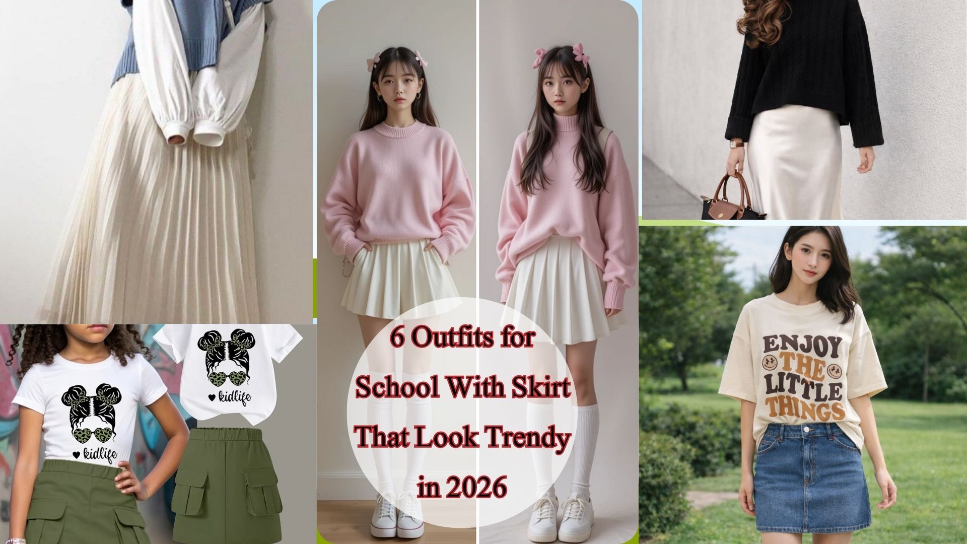 6 Outfits for School With Skirt