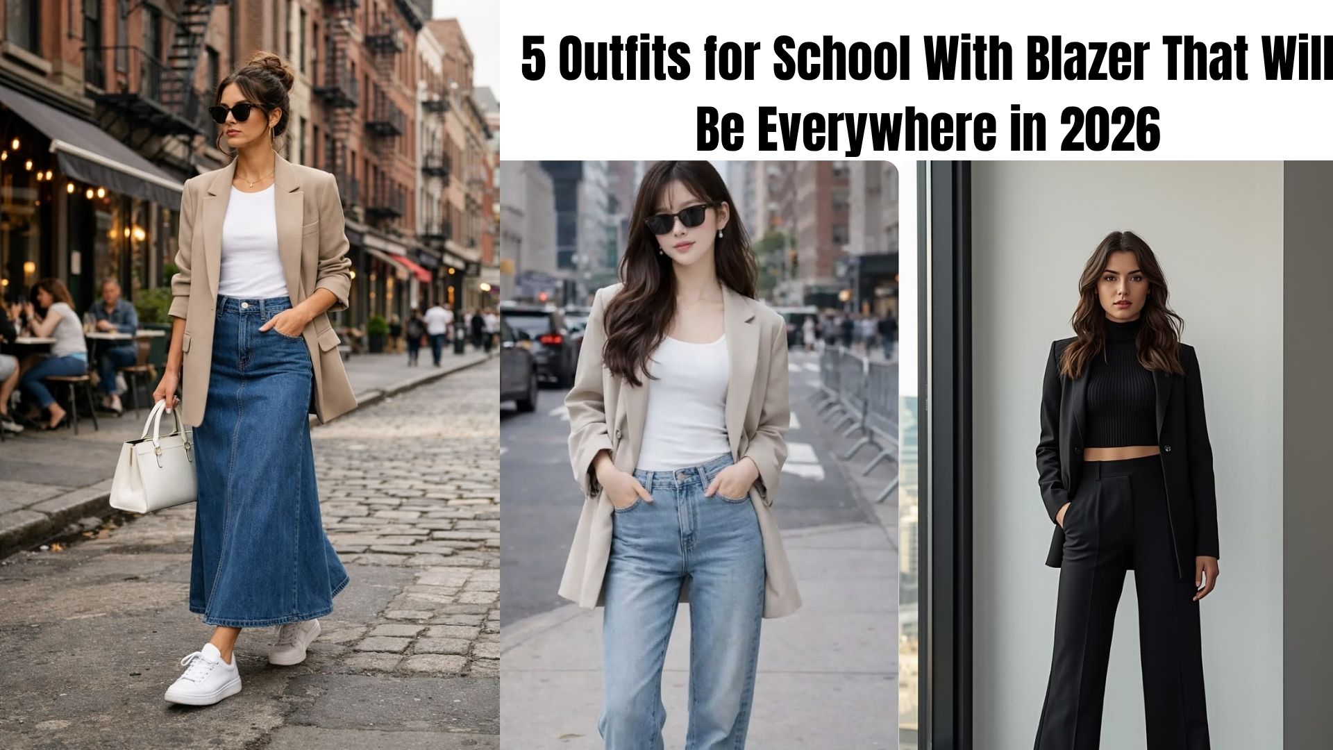 5 Outfits for School With Blazer